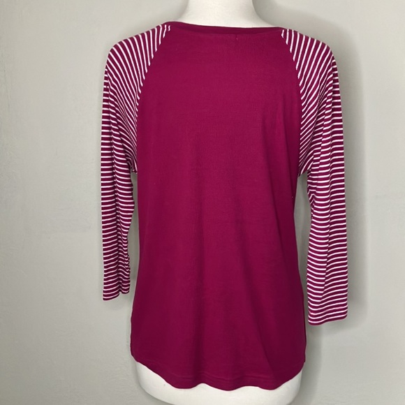 Gap Raspberry Baseball Thermal Tee - Picture 4 of 5